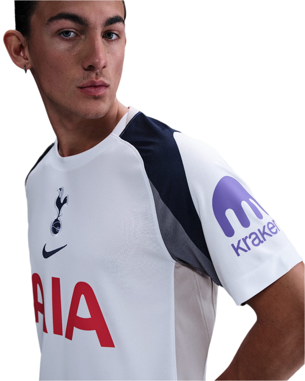 Nike Davies Tottenham Hotspurs Home Jersey w/ EPL + No Room For Racism Patch 25/26 (White/Iron/Binary Blue)