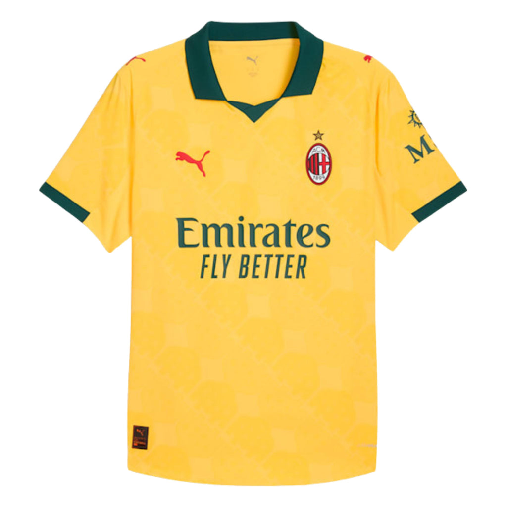 Puma Men's AC Milan Authentic Third Jersey 25/26 (Sunny Yellow/Dark Myrtle)