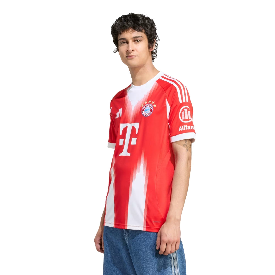 adidas Bayern Munich Kimmich Home Jersey w/ Champions League Patches 25/26 (Red)