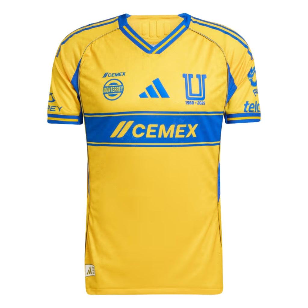 adidas Tigres UANL 25/26 Authentic Home Jersey (Gold/Blue)