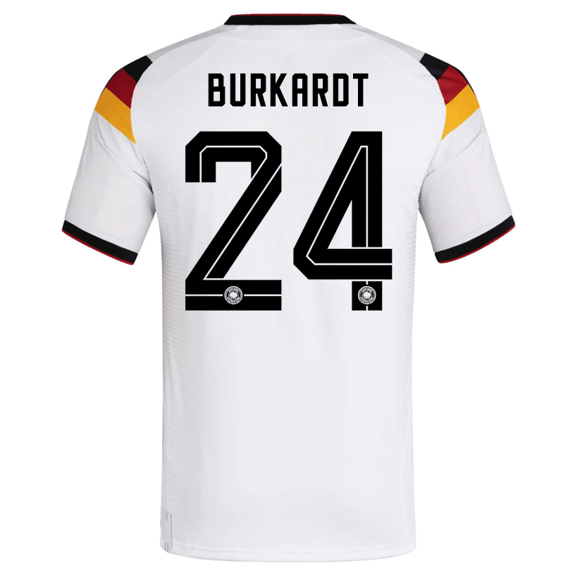 adidas Men's Burkardt Germany Authentic Home World Cup Jersey 2026 (White/Black)