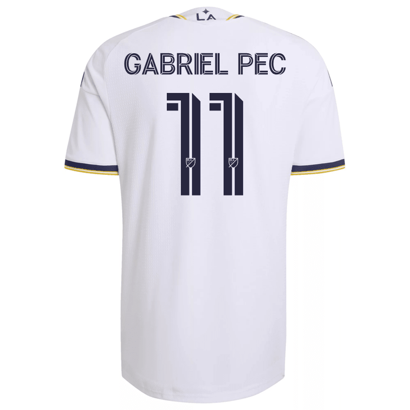 adidas Men's Gabriel Pec LA Galaxy Authentic Match Home Jersey 26/27 (White)