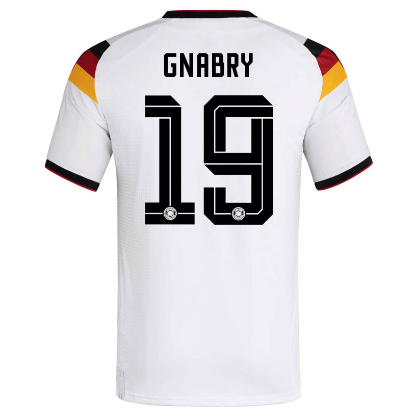 adidas Men's Gnabry Germany Authentic Home World Cup Jersey 2026 (White/Black)