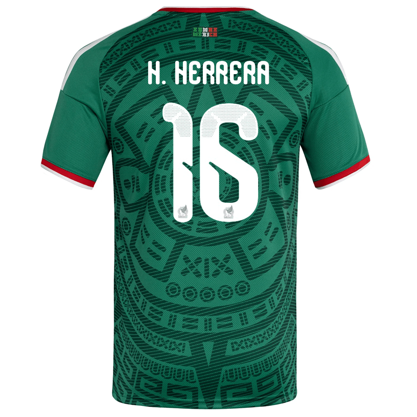 adidas Men's H. Herrera Mexico Home 2026 World Cup Jersey (Bold Green)