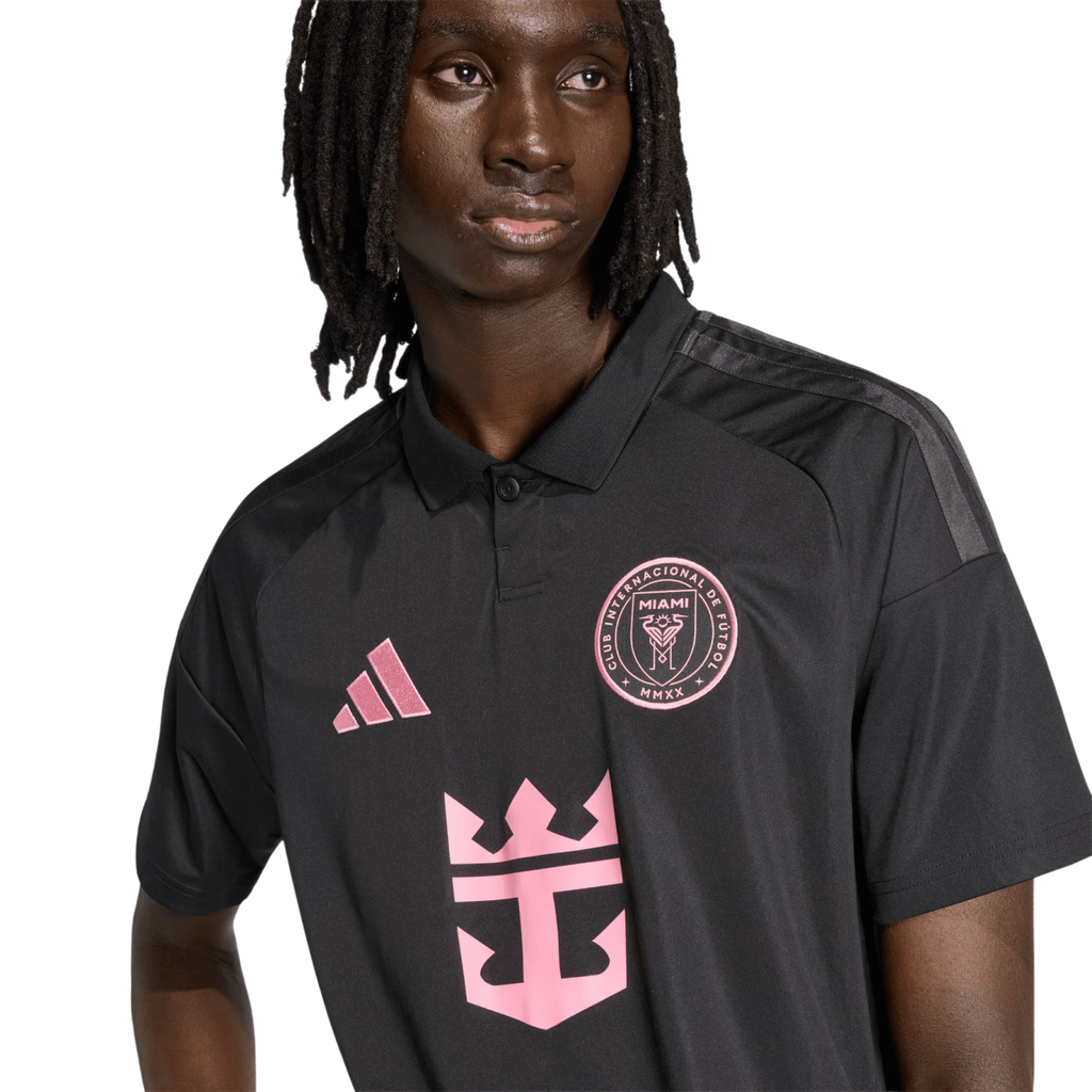 adidas Men's Miller Inter Miami CF 26/27 Away Jersey (Black/Pink)
