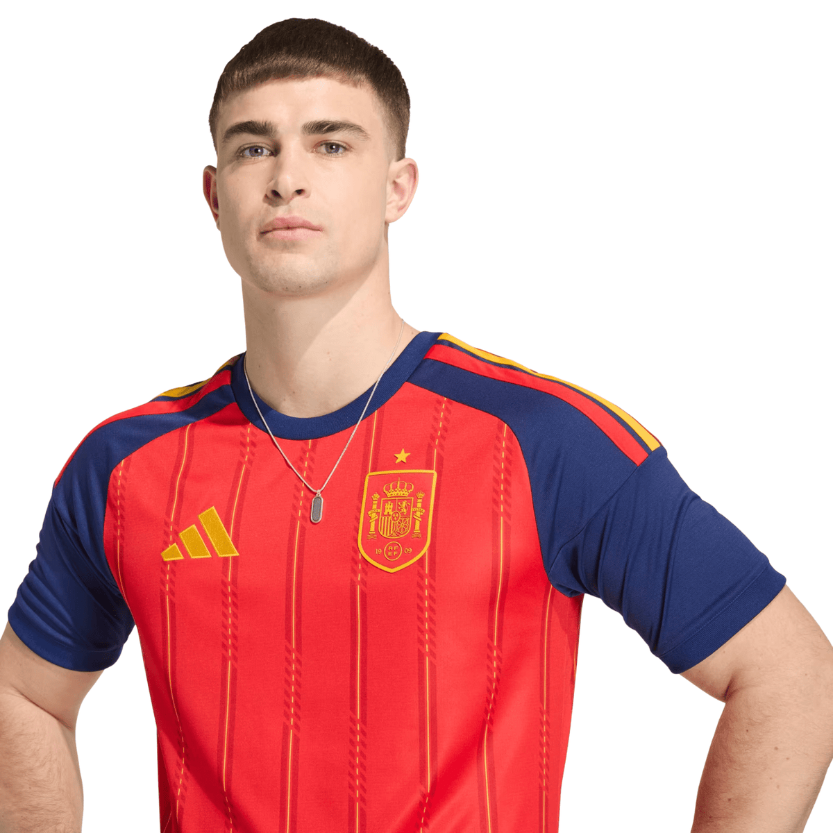 adidas Men's Fermin Spain World Cup Home Jersey 2026 (Vivid Red)