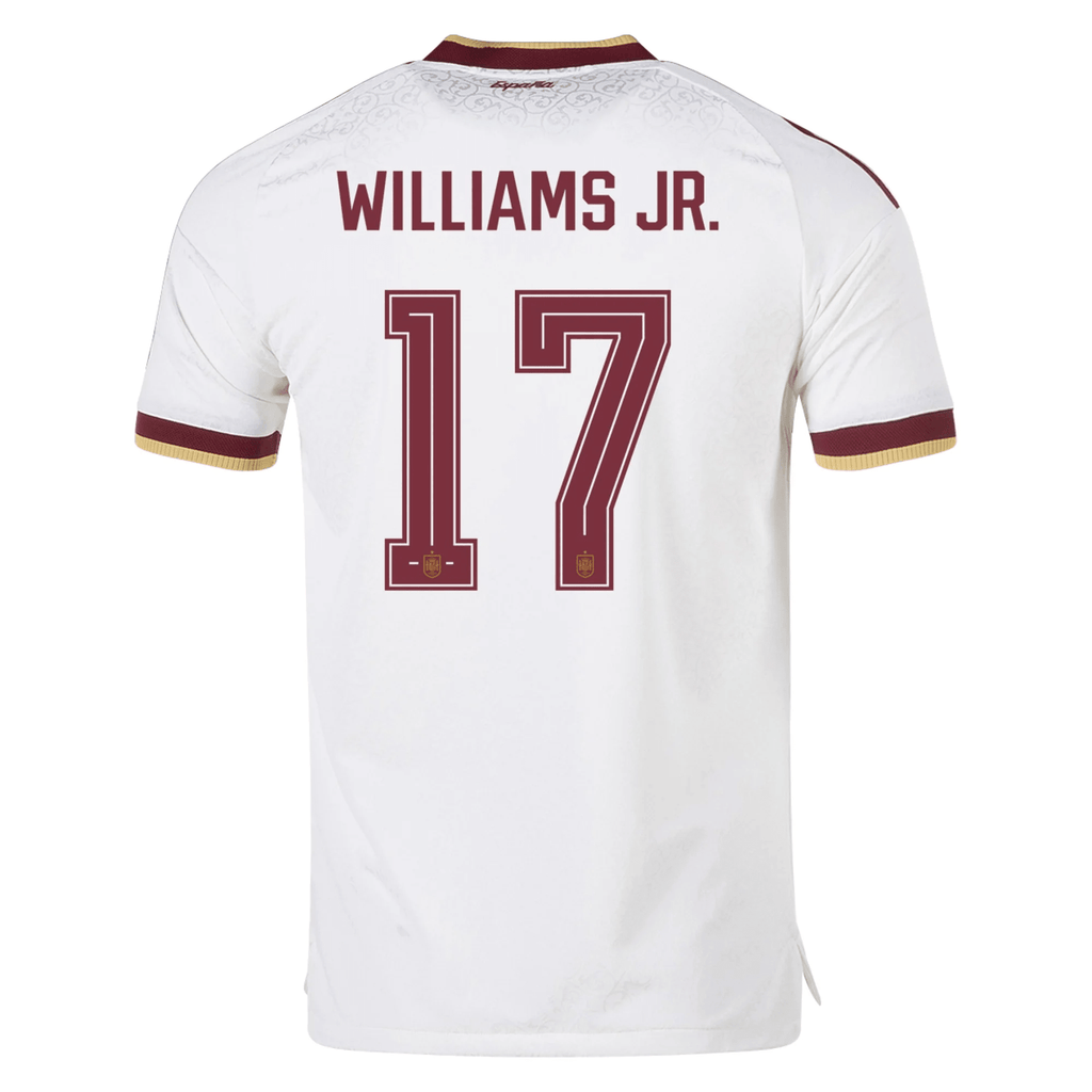 adidas Men's Spain Authentic Nico Williams Away Jersey 2026 (White)