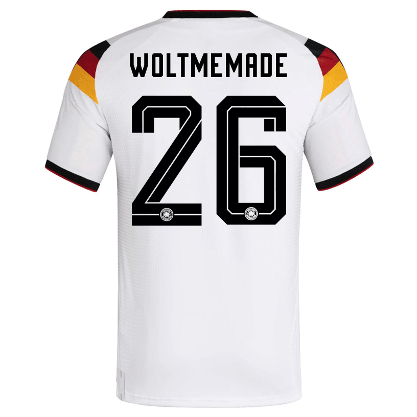 adidas Men's Woltmemade Germany Authentic Home World Cup Jersey 2026 (White/Black)