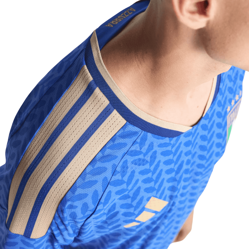 adidas Men's Raspadori Italy 2026 Authentic Home Jersey (Bold Blue)