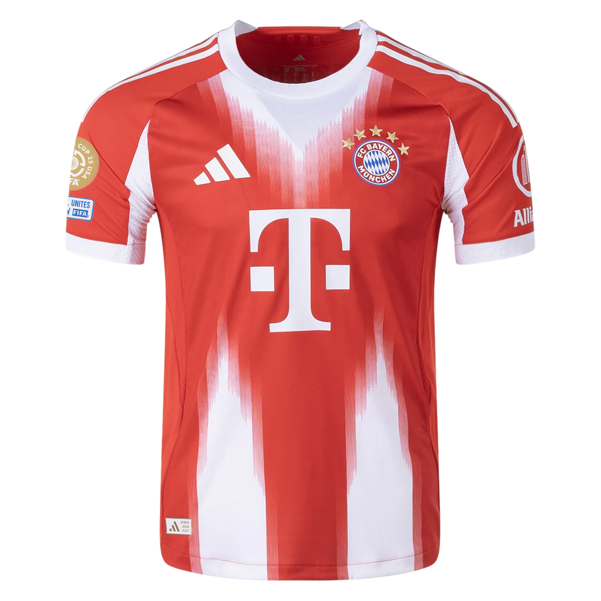 adidas Bayern Munich Authentic Home Jersey w/ Club World Cup Patches 25/26 (Red)