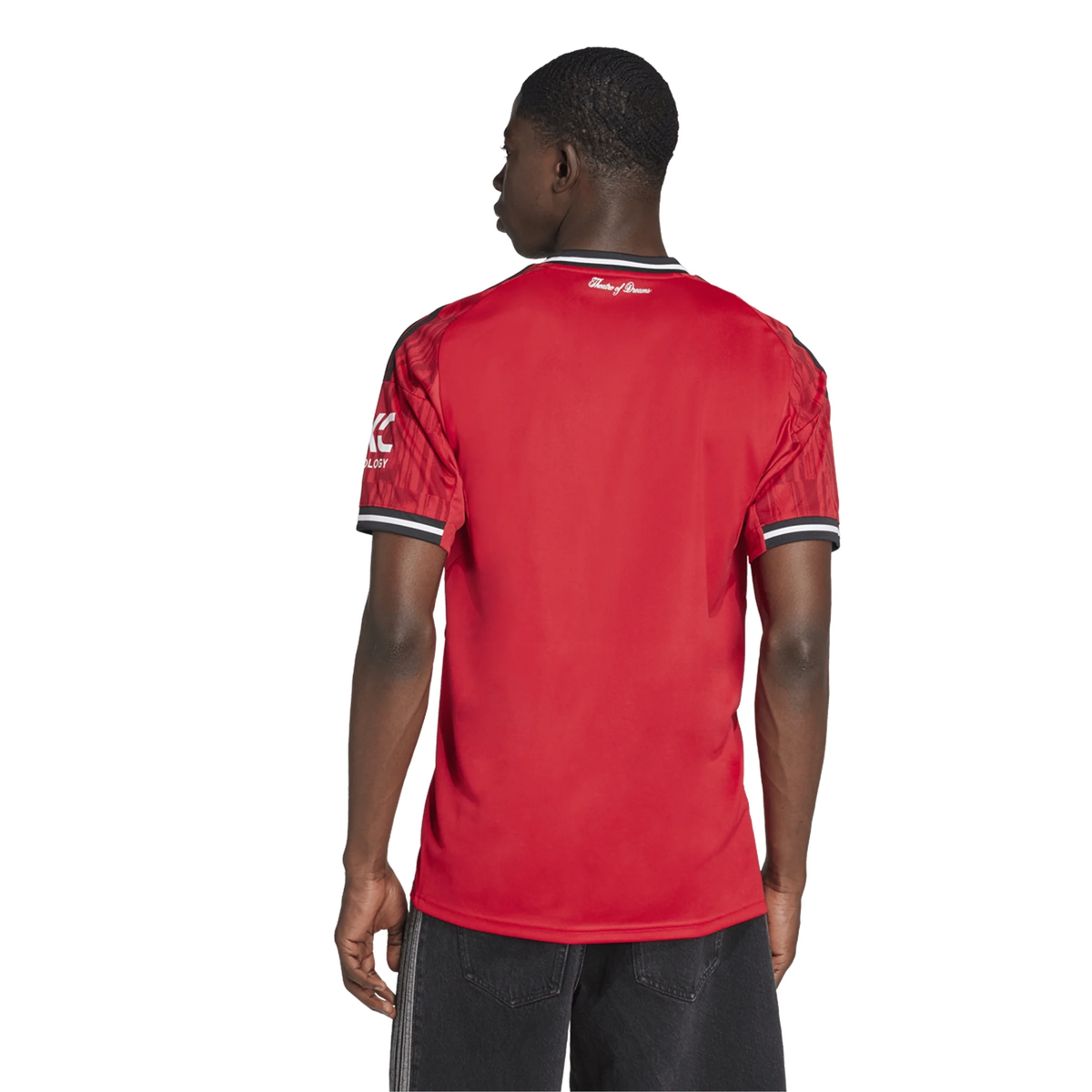 adidas De Ligt Men's Manchester United Home Jersey 25/26 w/ EPL + NRFR Patches (Red)