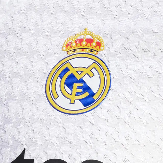 adidas D. Ceballos Real Madrid Authentic Home Jersey w/ La Liga Patches 24/25 (White/Black)