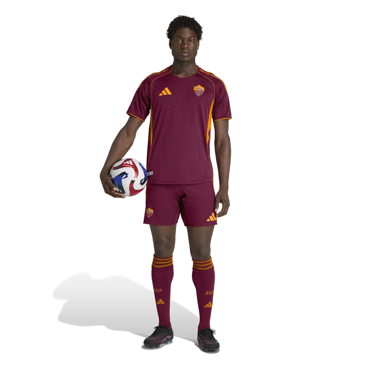 adidas Roma Authentic Buba SangarÃ© Home Jersey w/ Serie A Patch 25/26 (Burgundy)