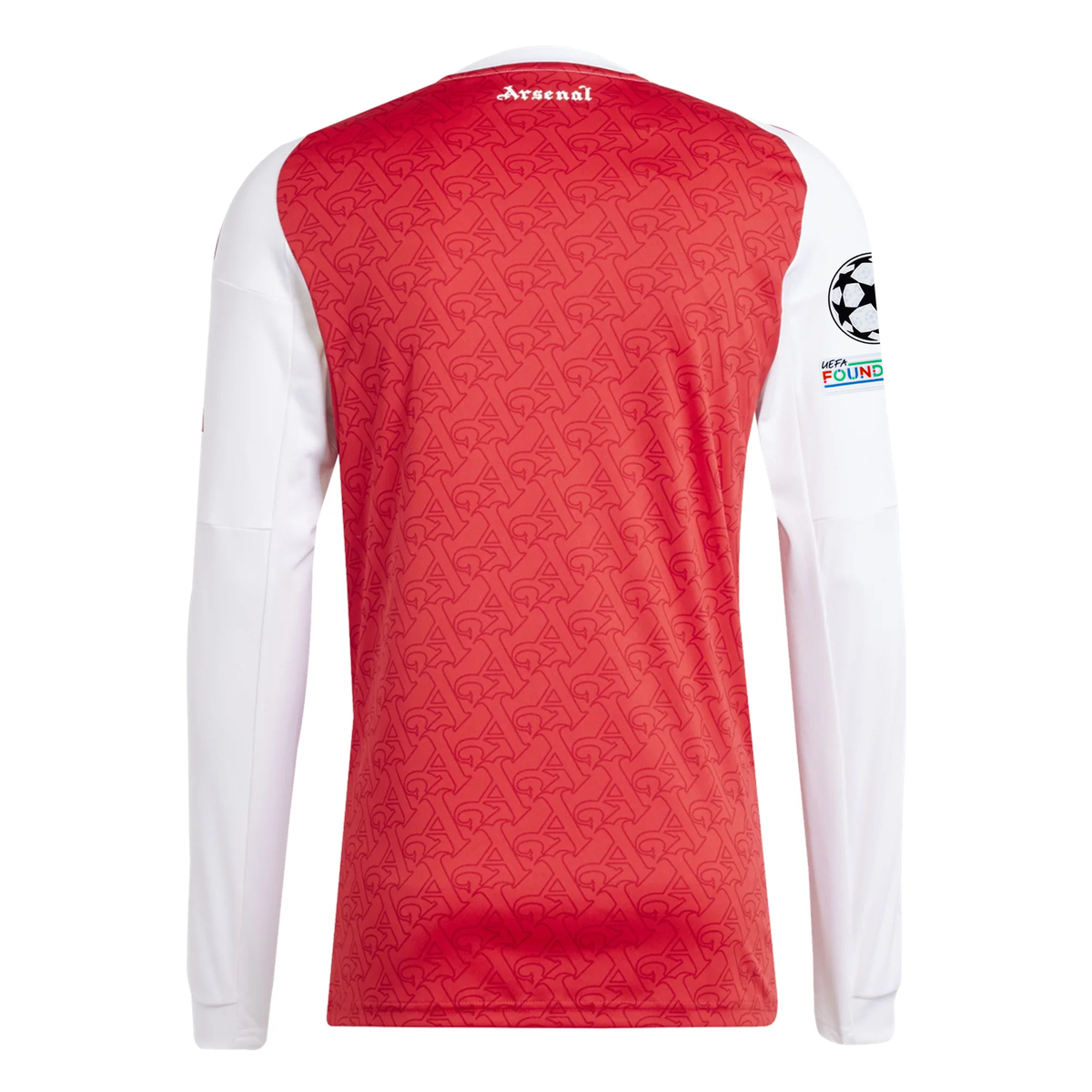 adidas Arsenal Long Sleeve Home Jersey w/ Champions League Patches 25/26 (Better Scarlet/White)