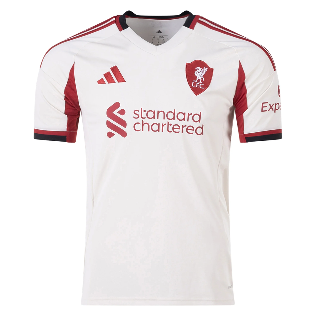 adidas Men's Liverpool Away Jersey 25/26 (Wonder White)
