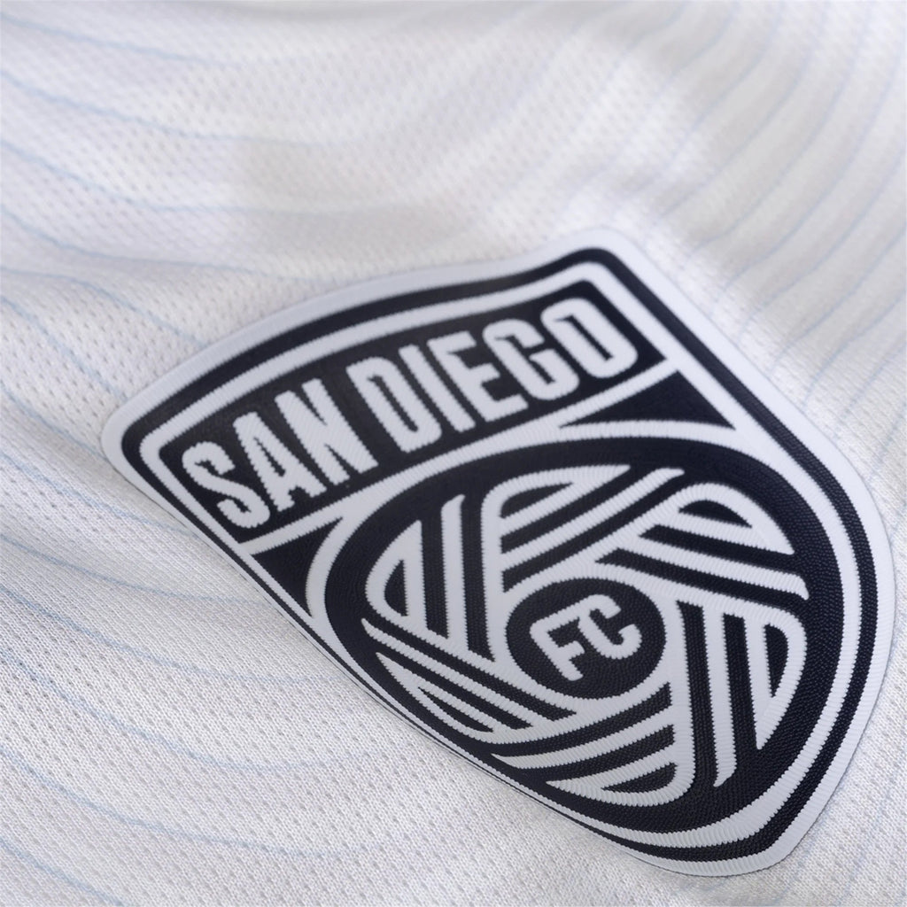 adidas San Diego FC Authentic Away Jersey 25/26 w/ MLS & Apple Patch (White)