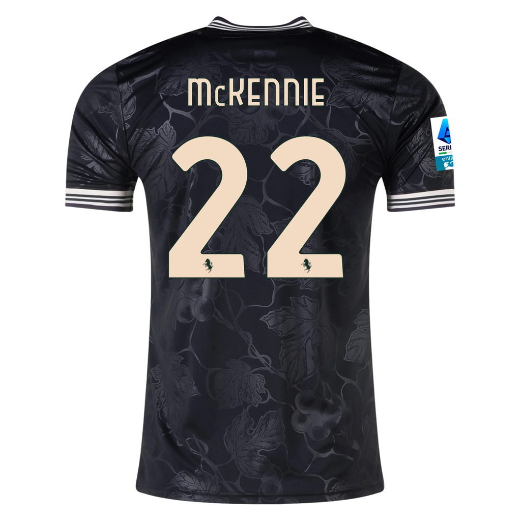 adidas Juventus Weston McKennie Third Jersey w/ Serie A Patch 25/26 (Black)