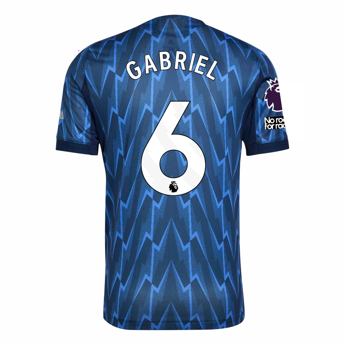 adidas Arsenal Authentic Gabriel Away Jersey w/ EPL + No Room For Racism 25/26 (Indigo/Silver)