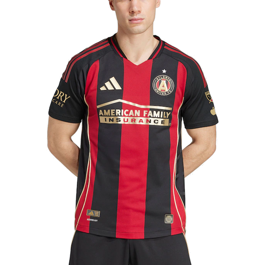 adidas Cayman Togashi Atlanta United Authentic Home Jersey w/ MLS Patches 25/26 (Red/Black)
