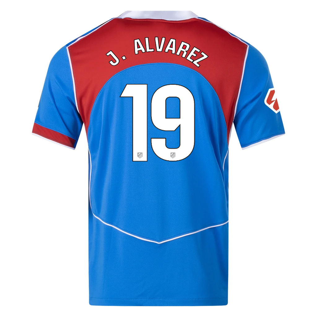 Nike Men's Atletico Madrid Julian Alvarez T90 Third Jersey La Liga Patch 25/26 (Photo Blue/Sport Red)
