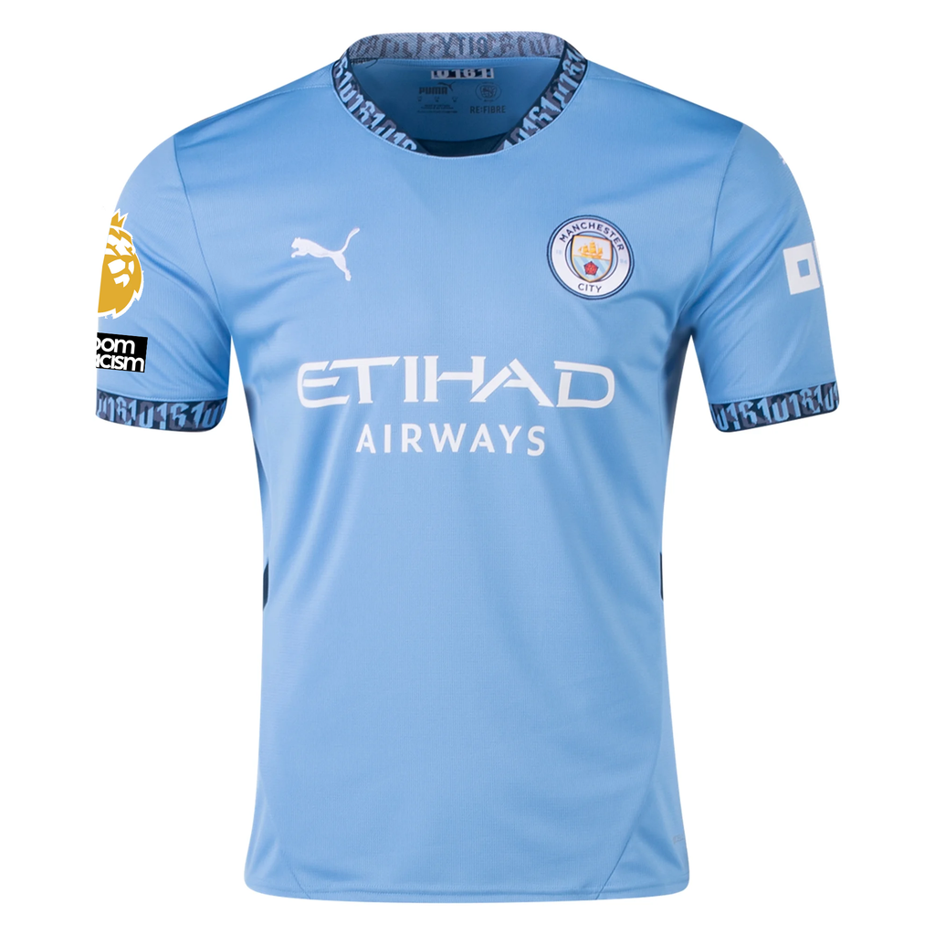 Puma Manchester City JoÅ¡ko Gvardiol Home Jersey w/ EPL + No Room For Racism + Club World Cup Patches 24/25 (Team Light Blue/Marine Blue)