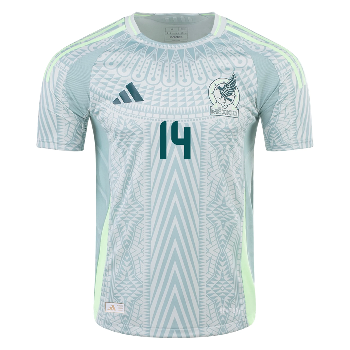 adidas Mens Mexico Authentic Erick GutiÃ©rrez Away Jersey 24/25 (Linen Green)