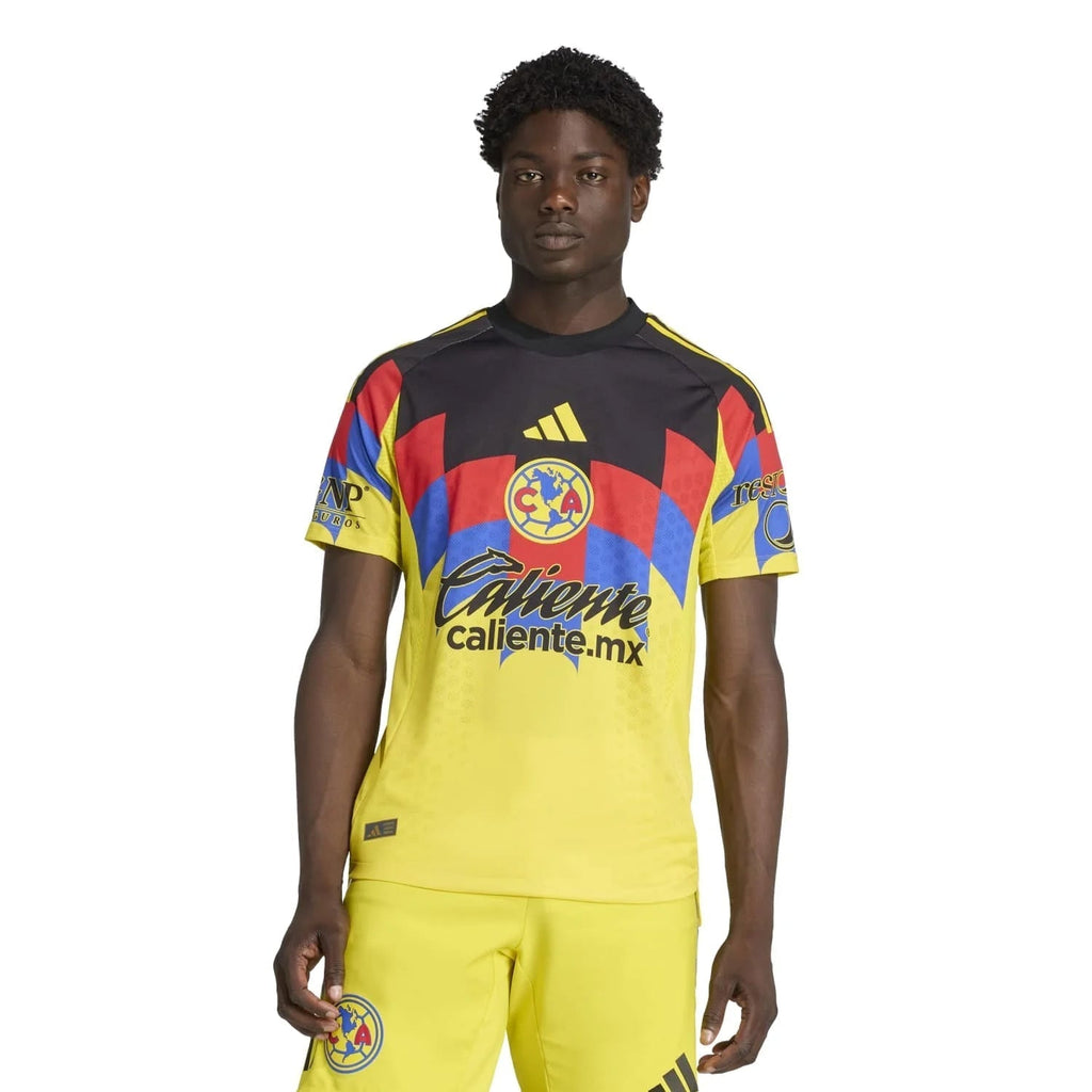 adidas Brian Rodriguez Men's Club America 25/26 Authentic Home Jersey (Yellow)