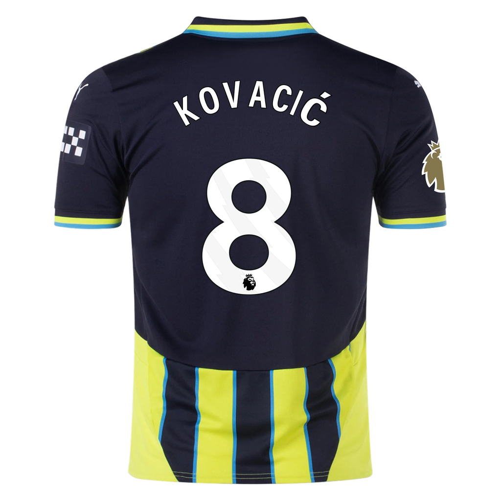 Puma Manchester City Mateo KovaÄiÄ‡ Away Jersey w/ EPL + Club World Cup Patch 24/25 (New Navy/Yellow Glow)