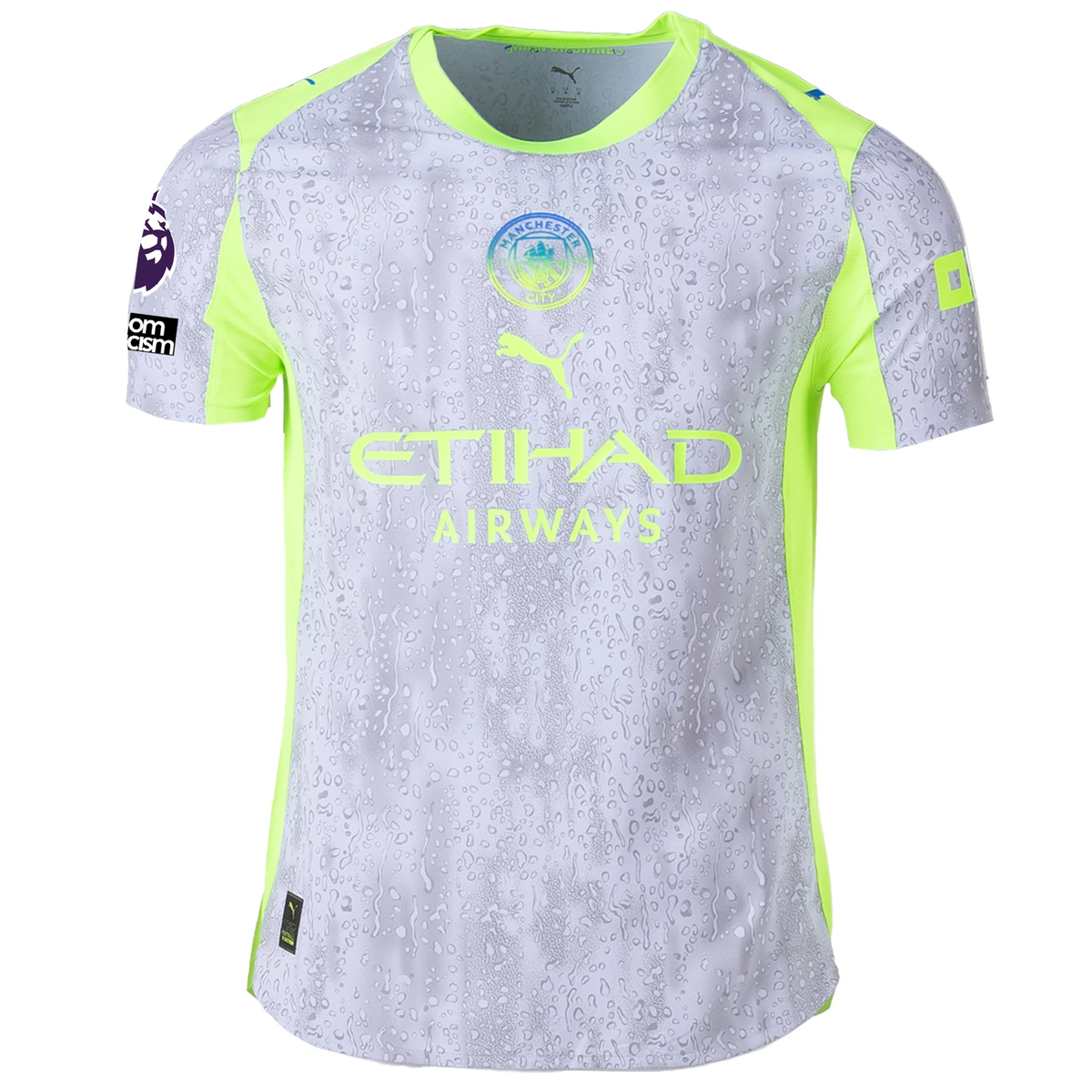 Puma Manchester City Authentic Oâ€™ Reilly Third Jersey w/ EPL + No Room For Racism 25/26 (Cool Weather/Pro Green)