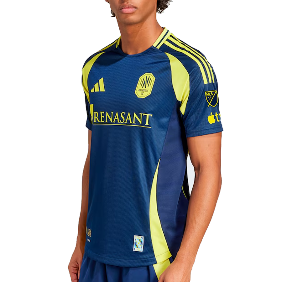 adidas Nashville Authentic Wyatt Meyer Away Jersey w/ MLS + Apple TV 25/26 (Tena Blue)