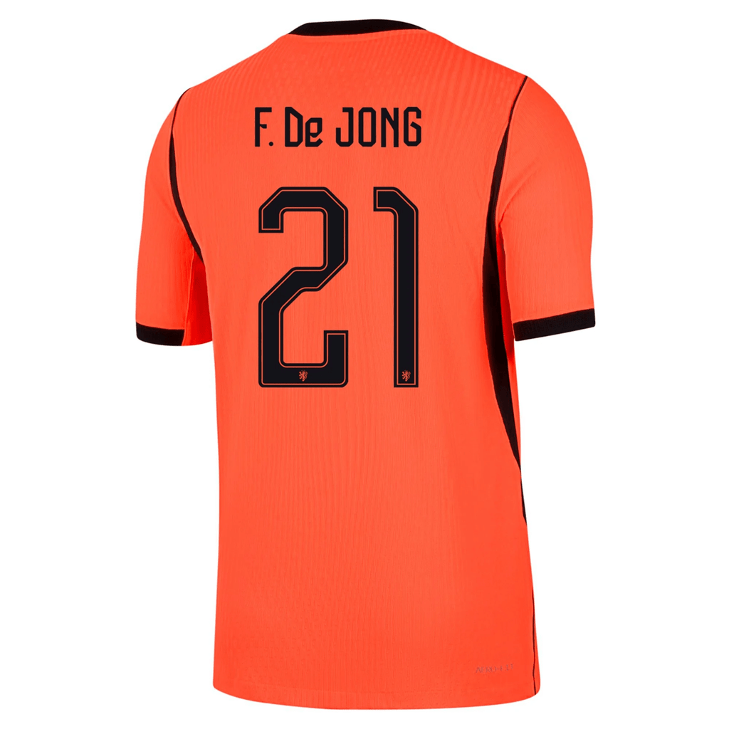 Nike Netherlands Frenkie De Jong Match Authentic Home Jersey 2026 (Hyper Crimson/Black)