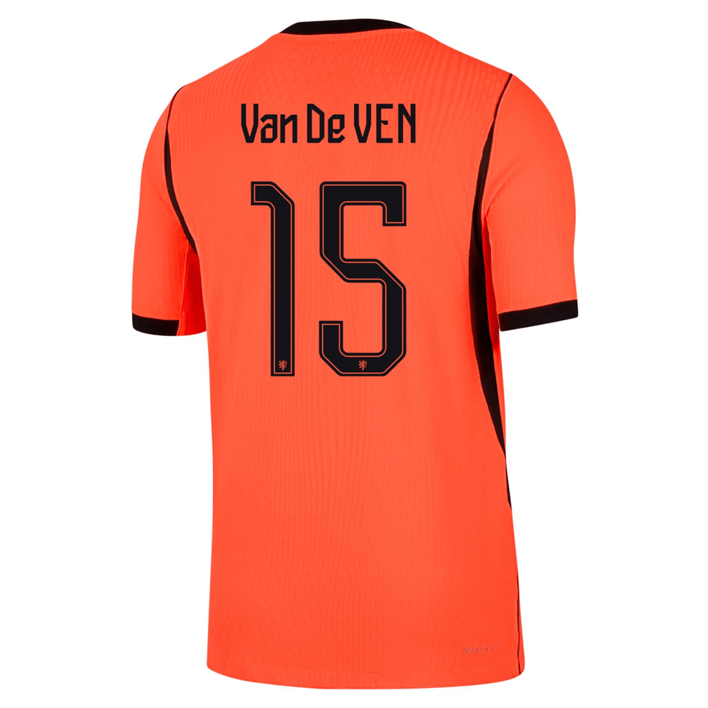 Nike Netherlands Mickey Van De Ven Match Authentic Home Jersey 2026 (Hyper Crimson/Black)