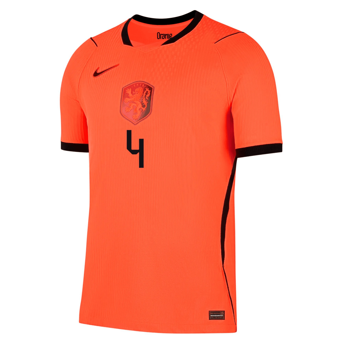 Nike Netherlands Virgil Van Dijk Match Authentic Home Jersey 2026 (Hyper Crimson/Black)