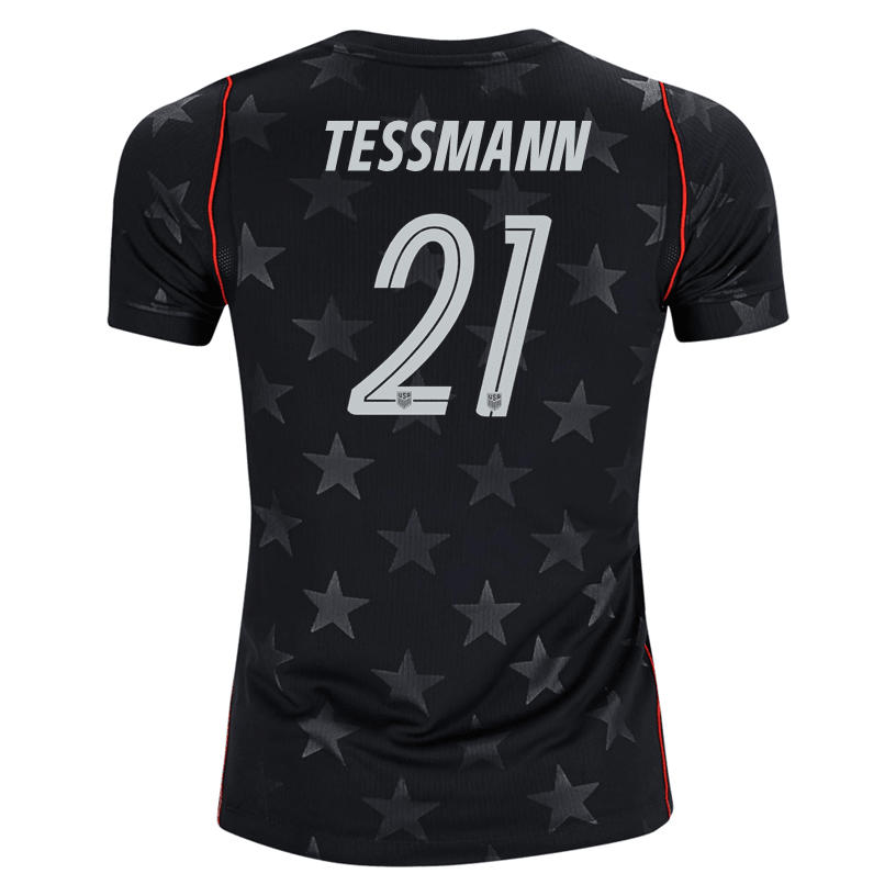 Nike Youth Tessmann United States Away Stadium Jersey 2026 (Dark Obsidian/Pure Platinum)