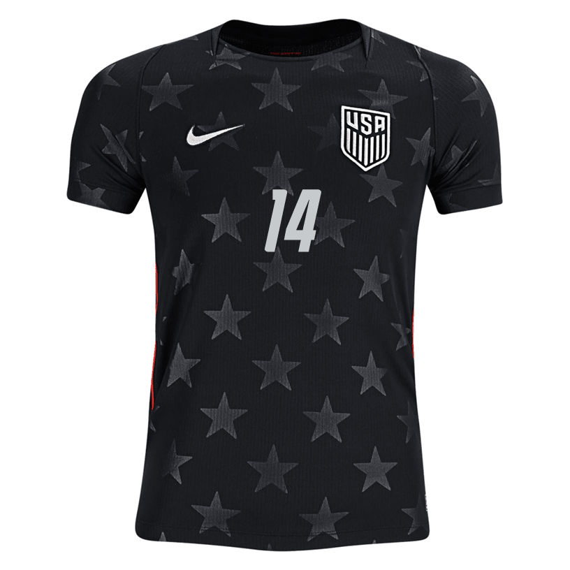 Nike Youth Weah United States Away Stadium Jersey 2026 (Dark Obsidian/Pure Platinum)