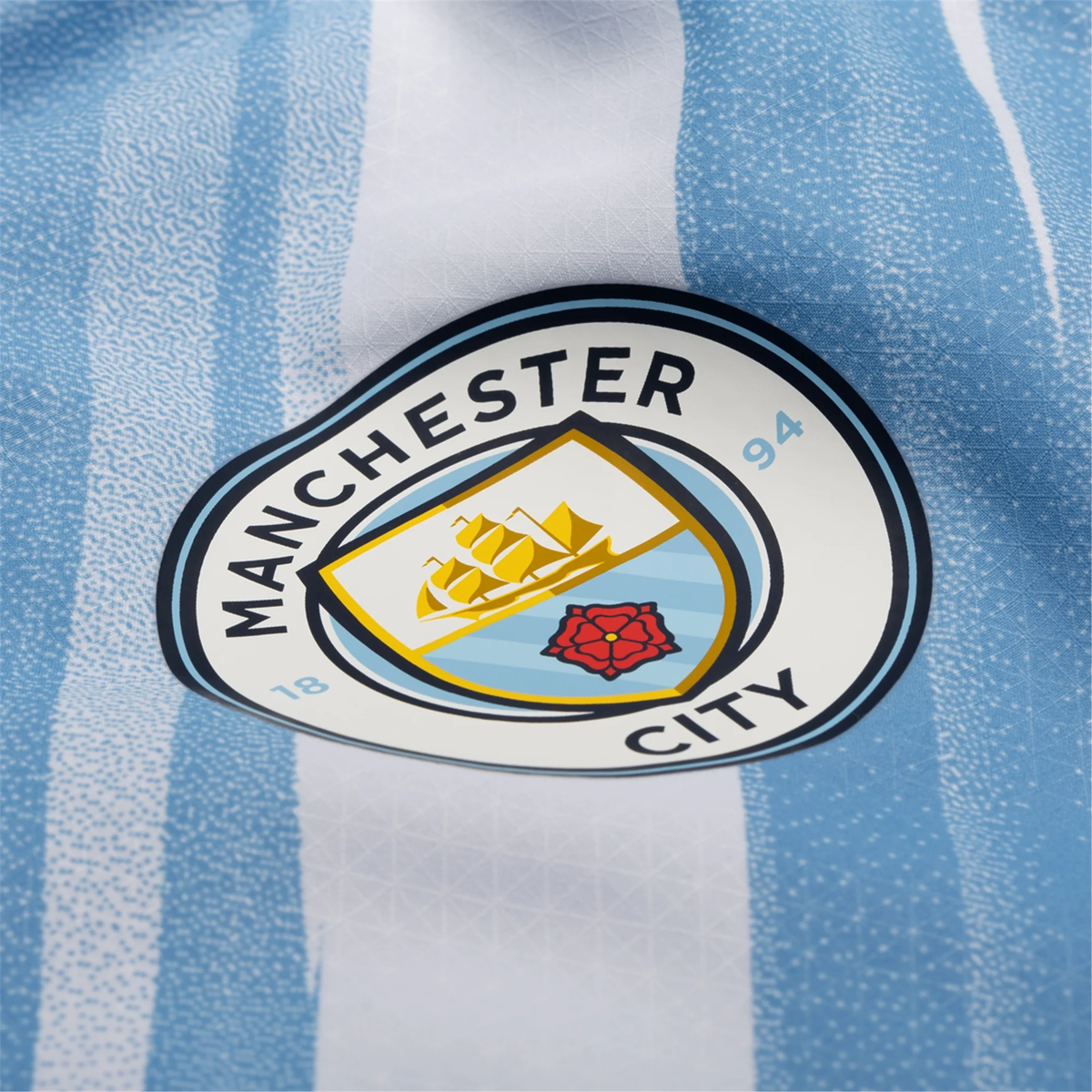 Puma Manchester City Authentic Gundogan Home Jersey w/ Champions League Patches 25/26 (Team Light Blue/White)