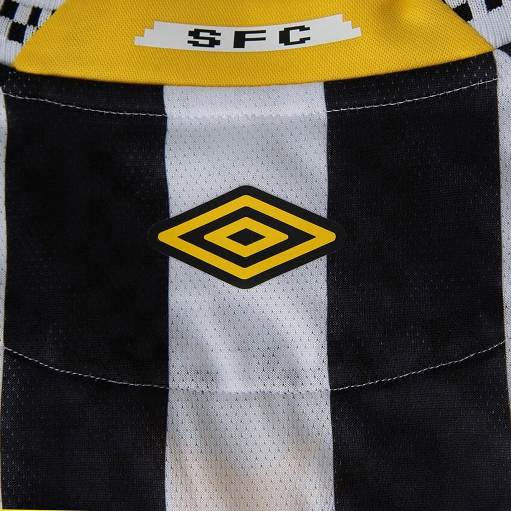 Umbro Men's Neymar Jr Santos FC Away Jersey 25/26 (Black/White)