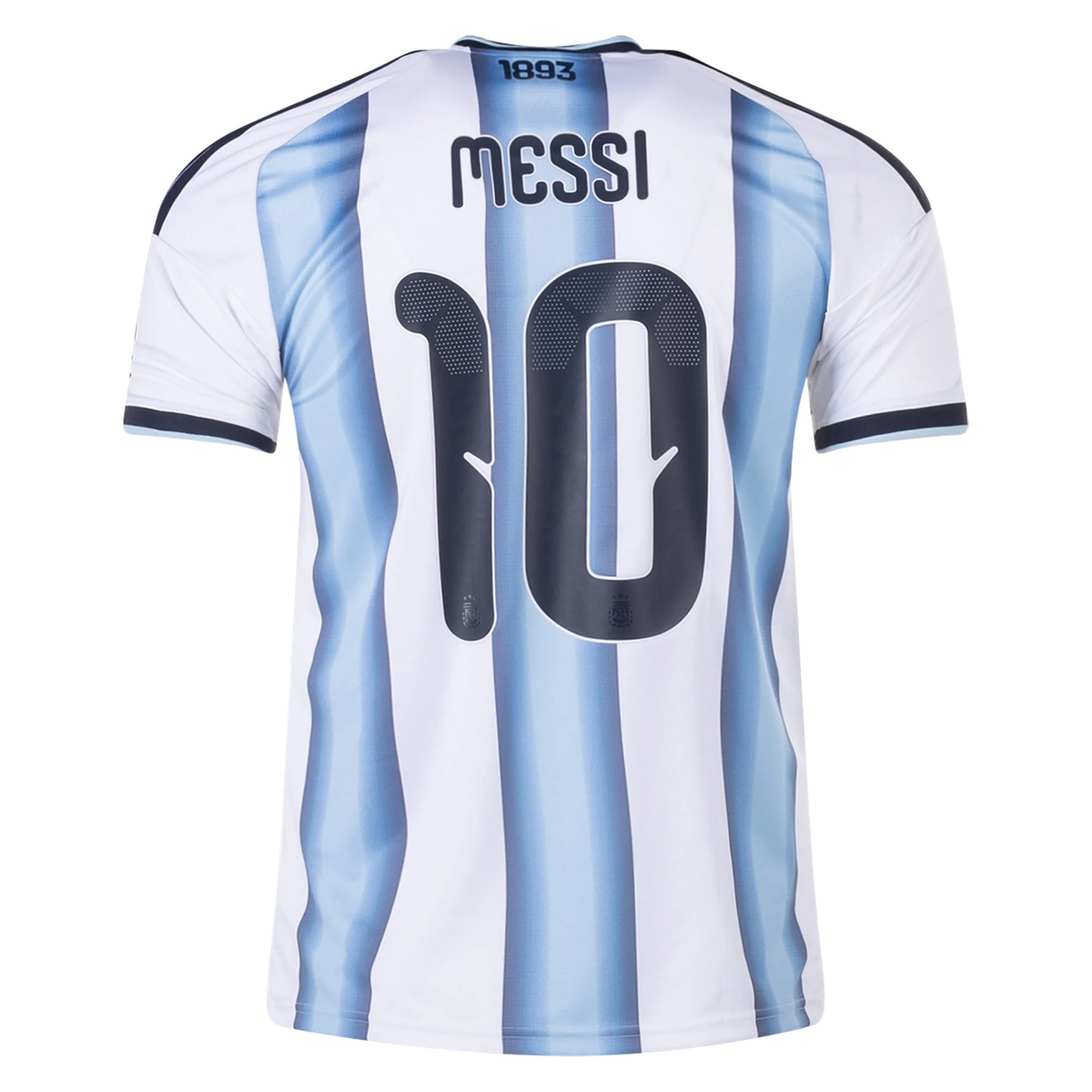 adidas Youth Argentina Lionel Messi Home Jersey w/ World Cup Champion Patch 2026 (White/Icey Blue)